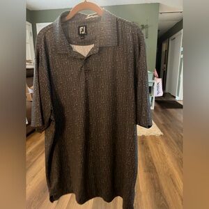 FootJoy FJ Golf Polo Men’s XL Cocktail Martini Glass Print Performance Shirt